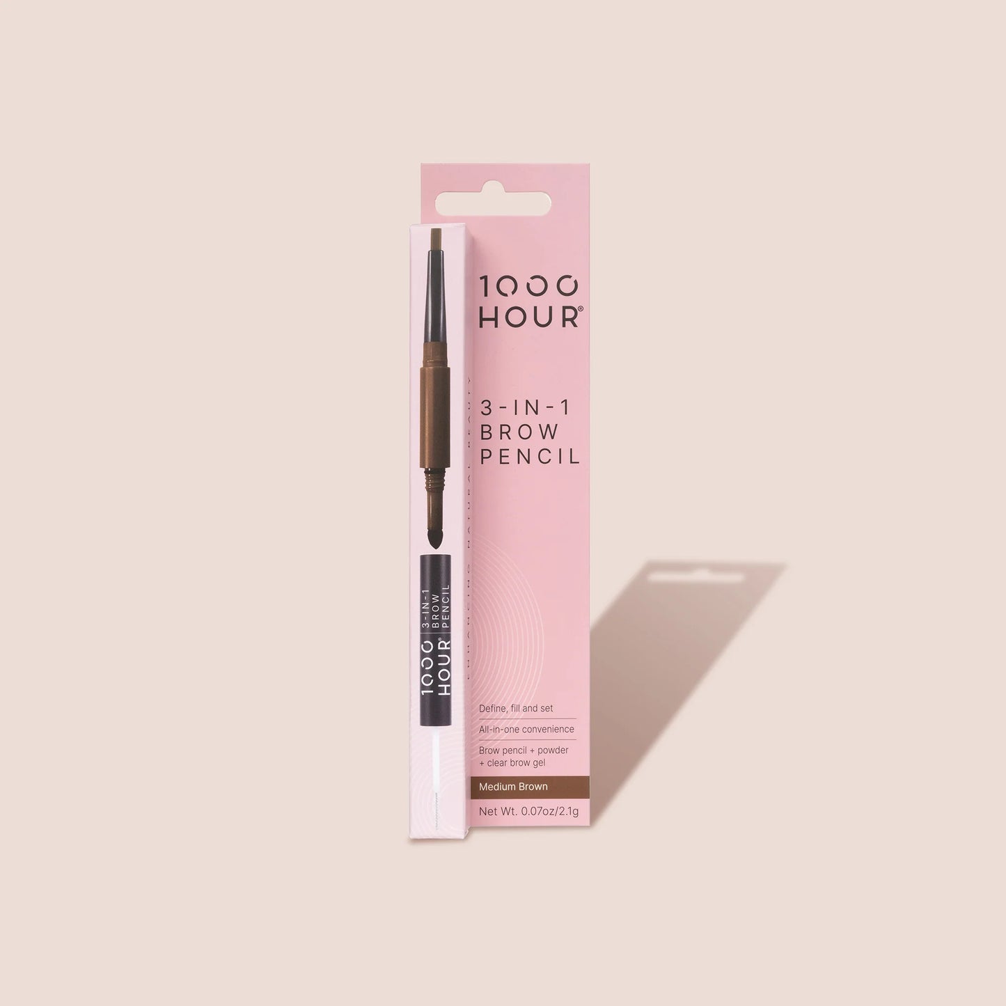 1000 Hour 3-In-1 Brow Pencil Medium Brown