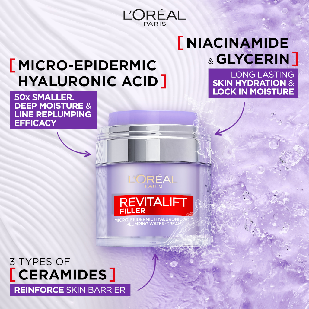L'Oreal Revitalift Filler Hyaluronic Acid Plumping Water Cream